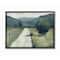 Stupell Industries Green & Blue Farmland Fields Landscape Painting Design Black Framed Wall Art